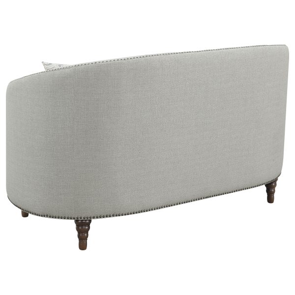 Avonlea Upholstered Sloped Arm Sofa Set Grey Fabric - Image 4