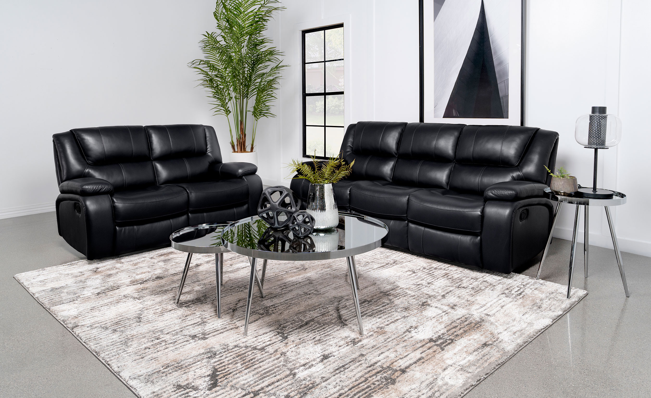 Camila Upholstered Reclining Sofa Set - Image 7