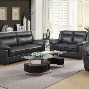 Arabella Upholstered Padded Arm Sofa Set Grey