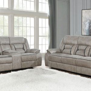 Greer Upholstered Reclining Sofa Set