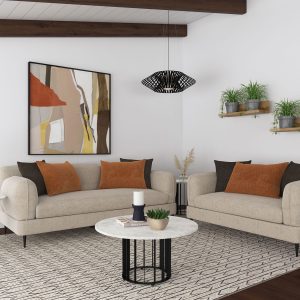 Jade Chenille Upholstered Sofa Set