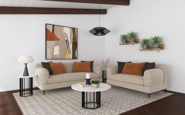Jade Chenille Upholstered Sofa Set