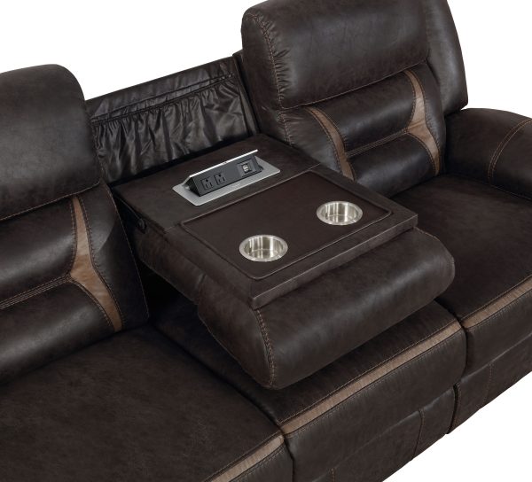 Greer Upholstered Reclining Sofa Set - Image 9
