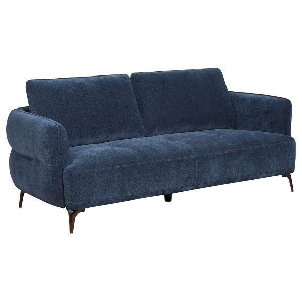 Lively Chenille Upholstered Sofa Set Blue - Image 2