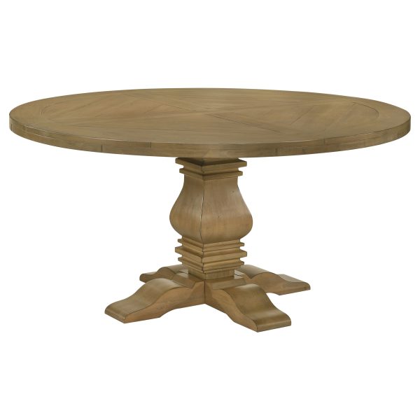 Florence Round Dining Table Set Rustic Honey - Image 2