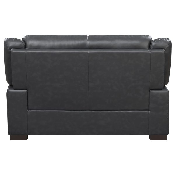 Arabella Upholstered Padded Arm Sofa Set Grey - Image 3