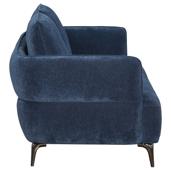 Lively Chenille Upholstered Sofa Set Blue - Image 6