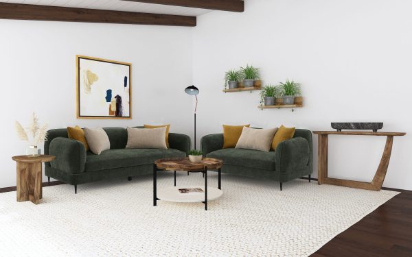 Jade Chenille Upholstered Sofa Set - Image 7