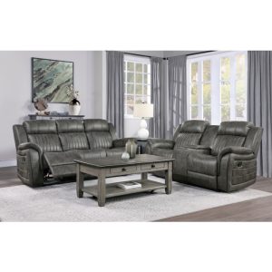 2pc Set: Sofa, Love Grey