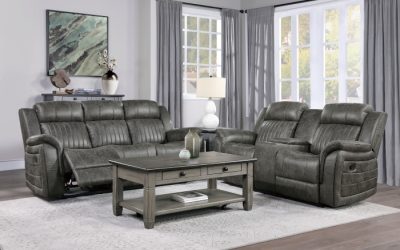 2pc Set: Sofa, Love Grey