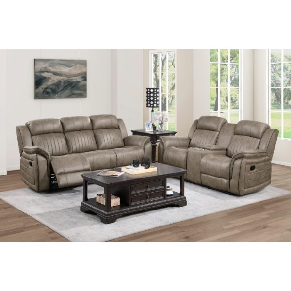 2pc Set: Sofa, Love Brown