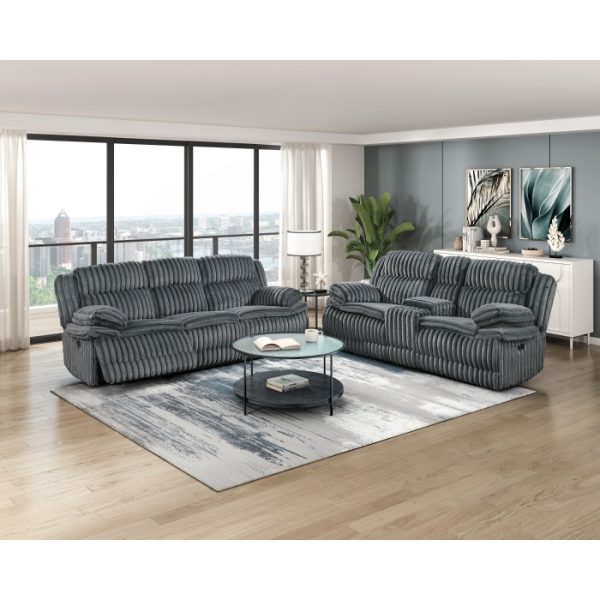 2pc Set: Sofa, Love Black - Image 2