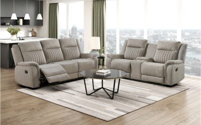 2pc Set: Sofa, Love Seat Double Reclining