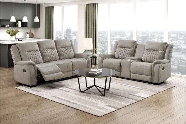 2pc Set: Sofa, Love Seat Double Reclining